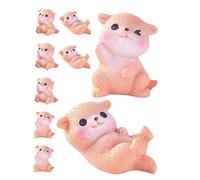 BESPORTBLE 9pcs Miniature Resin Otters Figurines Fade Resistant Ocean Animal Figures with Lifelike Detailing Compact Small Doll Decor for Fairy Garden Moss Landscape DIY Crafts
