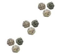 BESPORTBLE 9pcs Natural Rattan Chew Toys for Pets Grass Weave for Hamsters Guinea Pigs and Safe Molar Toy to Promote Healthy Teeth and Reduce Boredom Random Style