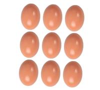 BESPORTBLE 9pcs Realistic Wooden Artificial Eggs for Crafts and Hen Training Unpainted DIY Painting Supplies for Easter Decorations Egg Laying Encouragement Chicken