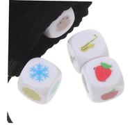 BESPORTBLE 9pcs Storytelling Cubes for Language Expression and Imagination Training Creative Story Dice with Unique Patterns Bag Packaging for Educational Games and Party Activities