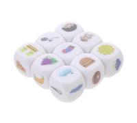 BESPORTBLE 9pcs Storytelling Dice for Language Learning and Imagination Training Multifunctional Dice Props with Illustrations Portable Pouch Included Party and Educational for Home and
