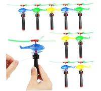 BESPORTBLE 9Pcs String Launcher Helicopter Outdoor Flying for Parties Group Play and Family Fun Design for Endless Entertainment