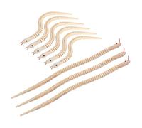 BESPORTBLE 9pcs Wooden Wiggly Snakes Unfinished Jointed Flexible Wood Snake Figures for DIY Arts Crafts Birthday Party Favors Educational Natural Animal Models