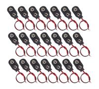 BESPORTBLE 9v Battery Clip Connectors Student Experiment Projects 50pcs with Cable, Plastic and Metal Material, 10cm Long Battery Connector for Electronics and Research Applications