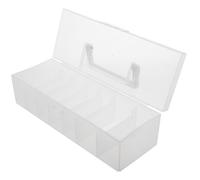BESPORTBLE A4 Plastic Storage Box Seed Packet Storage with Material Sealed Design Multiple Compartments Portable Seed Organizer Box