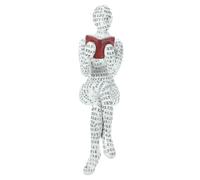 BESPORTBLE Abstract Reading Woman Figurine Modern Sculpture for Bookshelf Decor Minimalist Resin Statue for Living and Office Thoughtful Book Lovers and Intellectuals