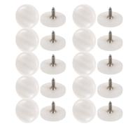 BESPORTBLE Accordion Key Button Covers Flat round Caps 15mm Plastic 40pcs White with Matte Finish for Low Noise and Improved Performance Stability during Rehearsal or Performance