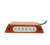 BESPORTBLE Acoustic Guitar Pickup Easy Installation Piezo Pickup with Volume Control Multi-functional Sound Capture Device for Folk and Classic Guitars Deep Wood Color