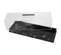 BESPORTBLE Acrylic Cake Tray Display Box Black Marble Rectangular Cake Stand Cover for Dessert Serving Cheese Chips Fruit Platter