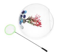 BESPORTBLE Acrylic Wall-mounted Fish Tank and Planter Transparent Hanging Aquarium for Betta Fish and Aquatic Plants Space-saving Wall Vase for Home and Office Decor