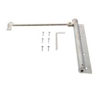 BESPORTBLE Adjustable Automatic Door Closer Device with Stainless Steel Spring Operation Silver Surface Mounted Self-Closing Door Closer