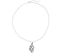 BESPORTBLE Adjustable Black Crystal Cage Necklace Pendant Holder with Metal Chain, Natural Raw Crystal Stone Holder Jewelry for Women, Small Size Mesh Design Suitable for Everyday Wear