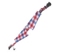 BESPORTBLE Adjustable Cat Collar with Bell Decorative Kitten Neck Collar for Daily Wear Parties Events Breathable Easy to Clean and Checkered Pattern