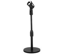 BESPORTBLE Adjustable Desktop Microphone Stand 120mm Round Metal Weighted Base Stable Mic Holder for Singing, Podcasting, and Content Creation