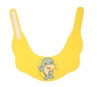 BESPORTBLE Adjustable Kids Hair-Washing Visor for Bathing, Plastic Head Washing Cap that Keeps Face Dry, Soft Yellow Bath Accessory for Baby and Child