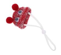 BESPORTBLE Adjustable Mini Knitted Hat for Hamster Small Dog Clothing Toys Snapper Small Animals Mini Hat Red Hand Crafted Playful Style