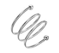 BESPORTBLE Adjustable Open Finger Ring Stylish Double Layer Spring Steel Band Creative Minimalist Textured Jewelry for Women and Everyday Wear