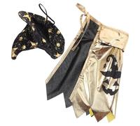 BESPORTBLE Adjustable Pet Halloween Costume Cat Wizard Outfit with Black Star Cloak and Hat Soft Comfortable for Dogs and Cats Cosplay Party Wear