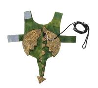 BESPORTBLE Adjustable Plush Dinosaur Outfit for Bearded Dragon and Lizard Pets, Comfortable Fleece Reptile Harness with Straps for Outdoor Walking and Party Costume