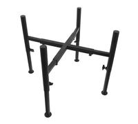 BESPORTBLE Adjustable Raised Dog Bowl Stand 6-10.2 Inch Height, Black Stainless Steel Pet Feeder Height Stand Single Elevated Food and Water Bowl Support Rack for Comfortable Mealtime