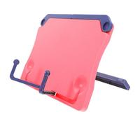 BESPORTBLE Adjustable Red Foldable Music Sheet Stand for Desk - Portable Book and Sheet Music Holder for Piano, Guitar, Keyboard - Lightweight Tabletop Instrument Stand for Travel