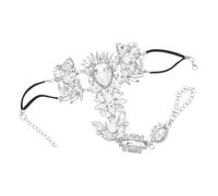 BESPORTBLE Adjustable Rhinestone Anklet for Women Sparkling Amethyst and Moonstone Alloy Foot Chain Jewelry Boho Beach Vacation Ankle Bracelet for Discoloration-resistant Design