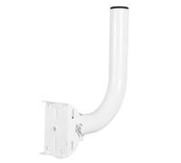BESPORTBLE Adjustable Steel Antenna Pole Mounting Bracket Compatible with Wireless Bridges Outdoor Monitoring Antenna Mast Holder White Pole