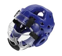 BESPORTBLE Adjustable Youth Taekwondo Headgear with Full Face Mask Lightweight Breathable Sparring Helmet for Protective Martial Arts Gear for Karate Training and Competitions