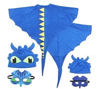 BESPORTBLE Adorable Dinosaur Costume for Cape Hat Mask Performing Outfit for Halloween Cosplay Birthday Themed Parties Outdoor Girl Dress Up for Ages