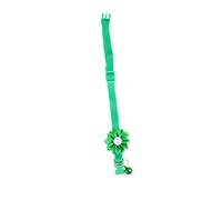 BESPORTBLE Adorable Flower Design Pet Collar with Bell Creative Neck Chain for Cats and Dogs Accessory for Fashion Parties Green