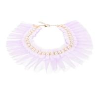 BESPORTBLE Adorable Lace Cat Collar Adjustable Decorative Neck Accessory for Dogs Cats Elegant Design with Extension Chain Comfortable Safe for Pets for Parties Everyday Wear