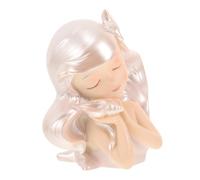 BESPORTBLE Adorable Ocean Girl Resin Craft Ornament Cute Desktop Decor for Home Office present for Birthdays Housewarming Refreshing Ocean Themed Decoration