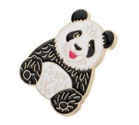 BESPORTBLE Adorable Panda Brooch Pin for Women Sturdy Metal Enamel Shirt Collar Decor No Sew Clothing Snap Clasps Versatile DIY Craft Accessory for Cardigans Dresses Bags and Hats