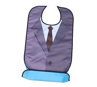 BESPORTBLE Adult Bib with Deep Crumb Catcher Pocket Clothing Protector for Seniors and Elderly Reusable Eating Aid for Mealtime Cleanliness and Spill Prevention