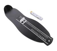 BESPORTBLE Adult Feet Measuring Ruler UK EU Size Gauge Tool with Tape Measure 2pcs Black Foot Sizer for Accurate Shoe Fitting