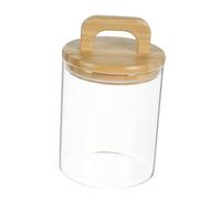 BESPORTBLE Airtight Coffee Bean Storage Jar Clear Glass Container with Bamboo Handle Lid for Kitchen Food Storage Large Capacity Transparent Sealing Jar
