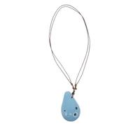 BESPORTBLE Alto Ceramic Ocarina Flute for Beginners Student-friendly Wind Instrument with Precise Tuning Soft Blue Round Design Suitable for Adults Learning Music