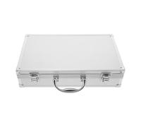 BESPORTBLE Aluminum Microphone Storage Case with Soft Interior and Reinforced Corners Portable Hard Mic Carrying Box for Wireless Mics Impact-Resistant Organizer for Ktv Live Performances and