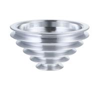BESPORTBLE Aluminum Pagoda Pulley Wheel for Type Shaped Timing Belt Motor Shaft Drive Pulley Sturdy Lightweight Transmission Wheel Silver Finish for Benchtop Drill Press