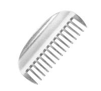 BESPORTBLE Aluminum Pet Grooming Comb Lightweight Metal Detangler for Dogs and Cats Polished Burr Surface for Gentle Hair Removal Suitable for Long Short and Curly Haired Pets Portable Comb
