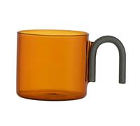 BESPORTBLE Amber Color Glass Tea Mug Heat-Resistant Handheld Drinkware for Home and Office Smooth Finish Cup for Coffee Milk Tea Juice Easy to Clean and Carry