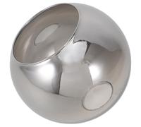 BESPORTBLE Amber Glass Globe Lamp Shade Replacement for Wall Sconces and Chandeliers, Large Diameter Semi-Sphere Bubble Lamp Shade for Living Room and Bedroom, Dual-Hole Smoke Effect