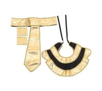 BESPORTBLE Ancient Egyptian King Costume Set Vintage Design with Belt Collar Wristbands for Cosplay Outfit for Halloween Role Play Themed Parties Complete Accessories Kit
