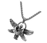 BESPORTBLE Angel Wing Pendant Necklace Stylish Sweater Jewelry Elegant Clavicle Chain Accessory for Daily Wear Special Occasions for Birthdays Mother Day