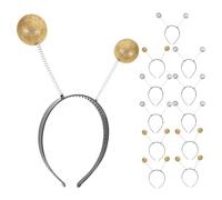 BESPORTBLE Antenna Headbands 12Pcs with Glitter Springy Ball Boppers in Silver and Gold, Sturdy Wire Construction for Birthday Party and Cosplay Accessories
