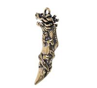 BESPORTBLE Antique Brass Wolf Pendant Keychain, Dragon Head Car Key Ornament, Teeth Charms for Necklace and Handbag Accessories, Vintage Style for Women and Halloween Decor