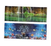 BESPORTBLE Aquarium Background Sticker Double-sided Removable Waterproof Aquarium Tank Wallpaper Underwater Scenery Decorative Backdrop (102x40cm)