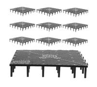 BESPORTBLE Aquarium Bottom Filter Tray for Freshwater and Saltwater Aquariums 10pcs Black Plastic Divider Plates with Quick Installation, Versatile Compatibility for Fish Tank