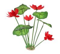 BESPORTBLE Aquarium Decor Aquarium Plants Plastic Red Artificial Aquarium Plants Plastic Fish Tank Flower Decoration Simulation