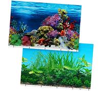 BESPORTBLE Aquarium Sticker Fish Tank Background Decal Marina Theme Easy Peel and Stick Wall Decal